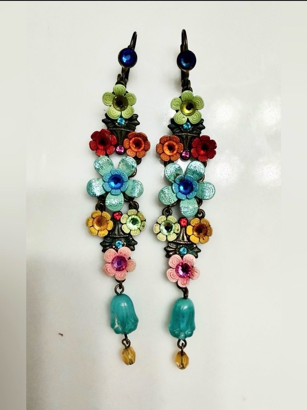 Handcrafted Multicolor Floral Drop Earrings - Women Jewelry